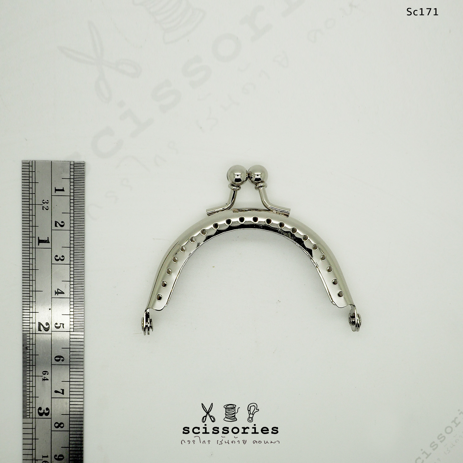 ปากกระเป๋าปิ๊กแป็ก 6 cm แบบฉลุ จำนวน 1 ตัว