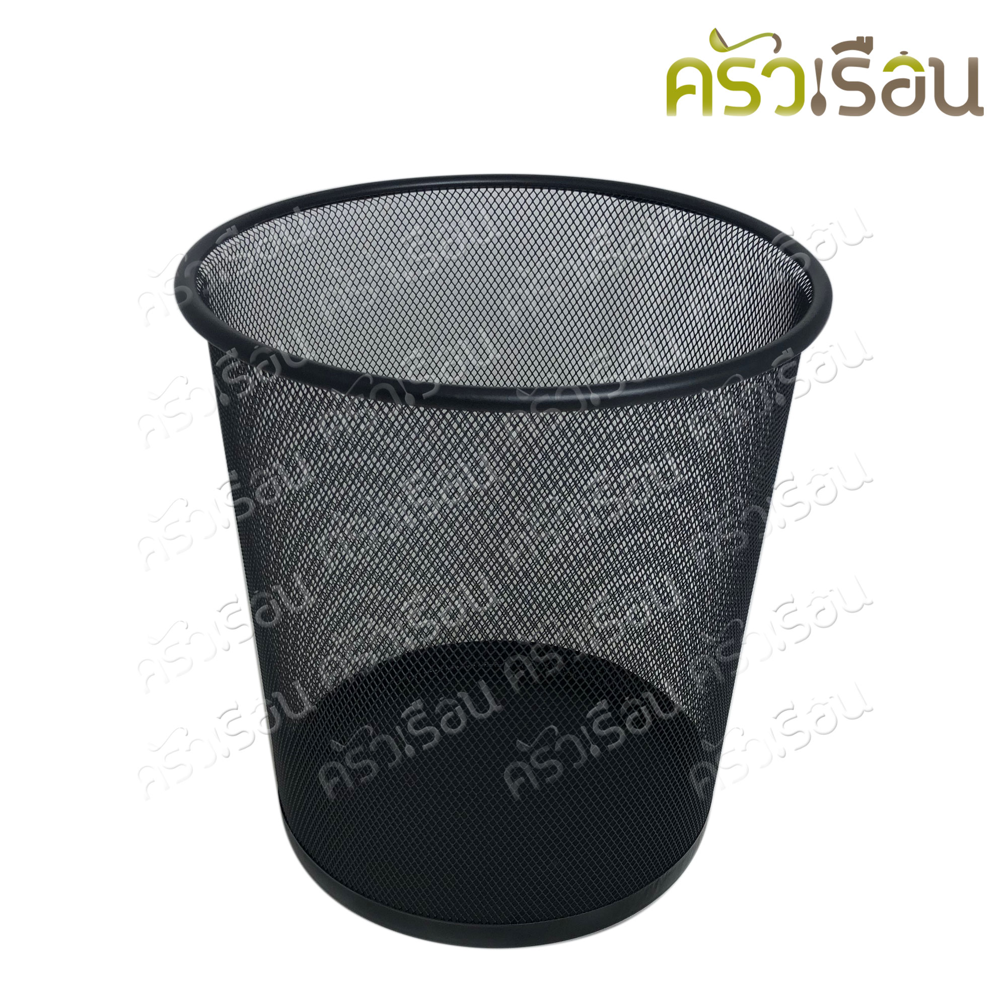US trash can, round, steel grid, no lid, Ø 10.5 inches, height 11 inches, black, 5002BL