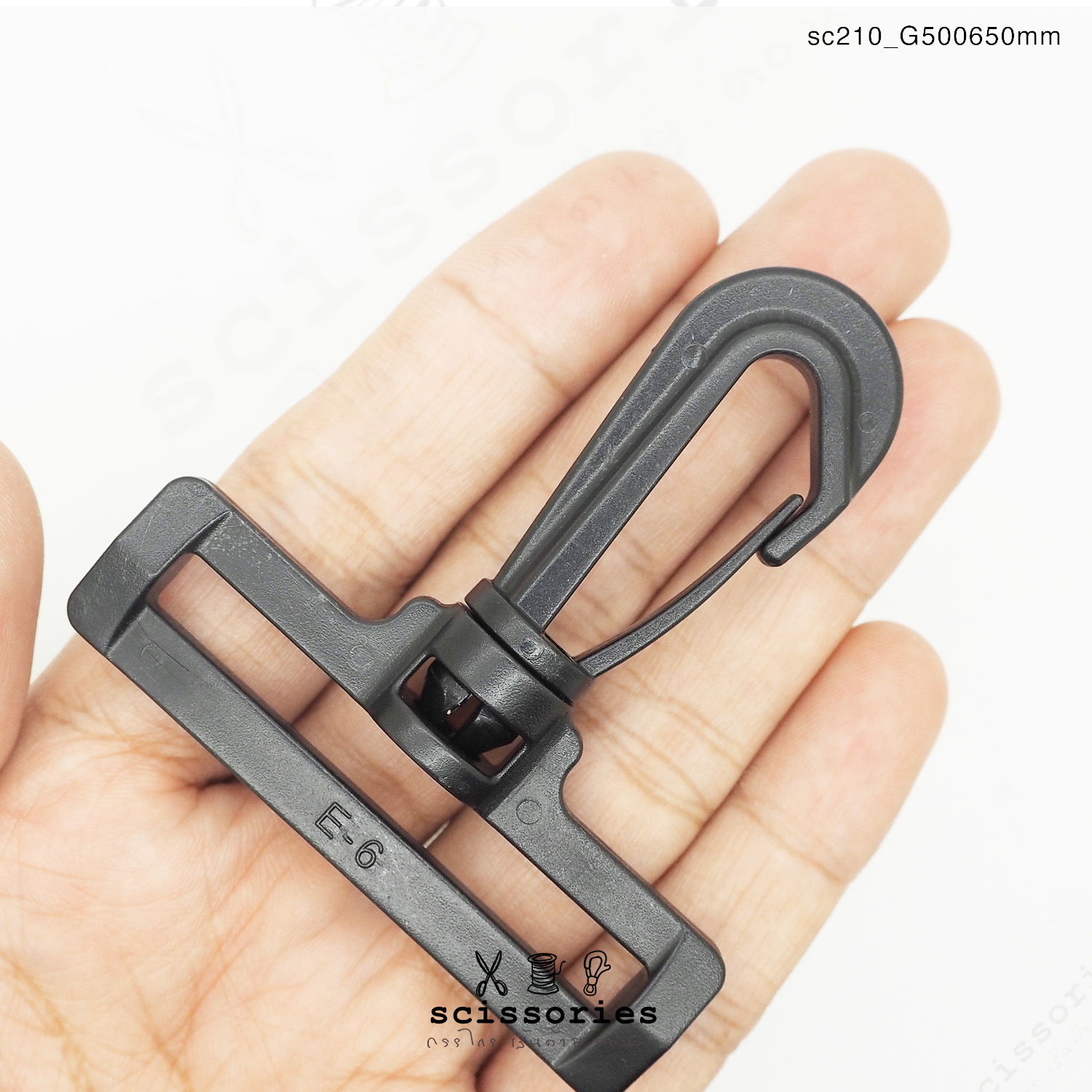 ตัวเกี่ยว 51mmพลาสติกสีดำ 10 ตัว