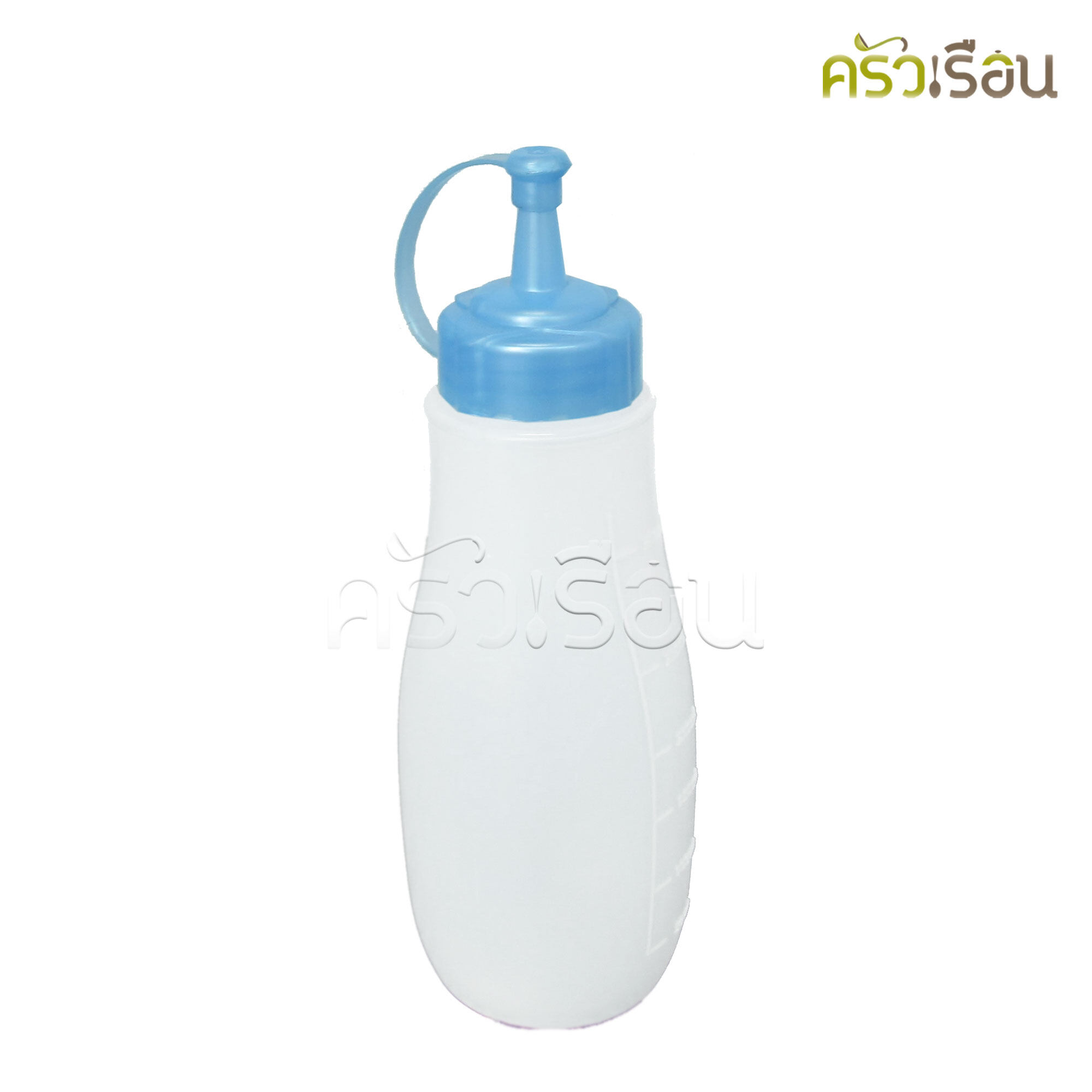 Reangwa Standard ขวดบีบ พลาสติก RW9052 ฝาสี 12 ออนซ์ / 350 ml. 6.6 x 19 ซม. ขวดบีบซอส SCALED SAUCE BOTTLE