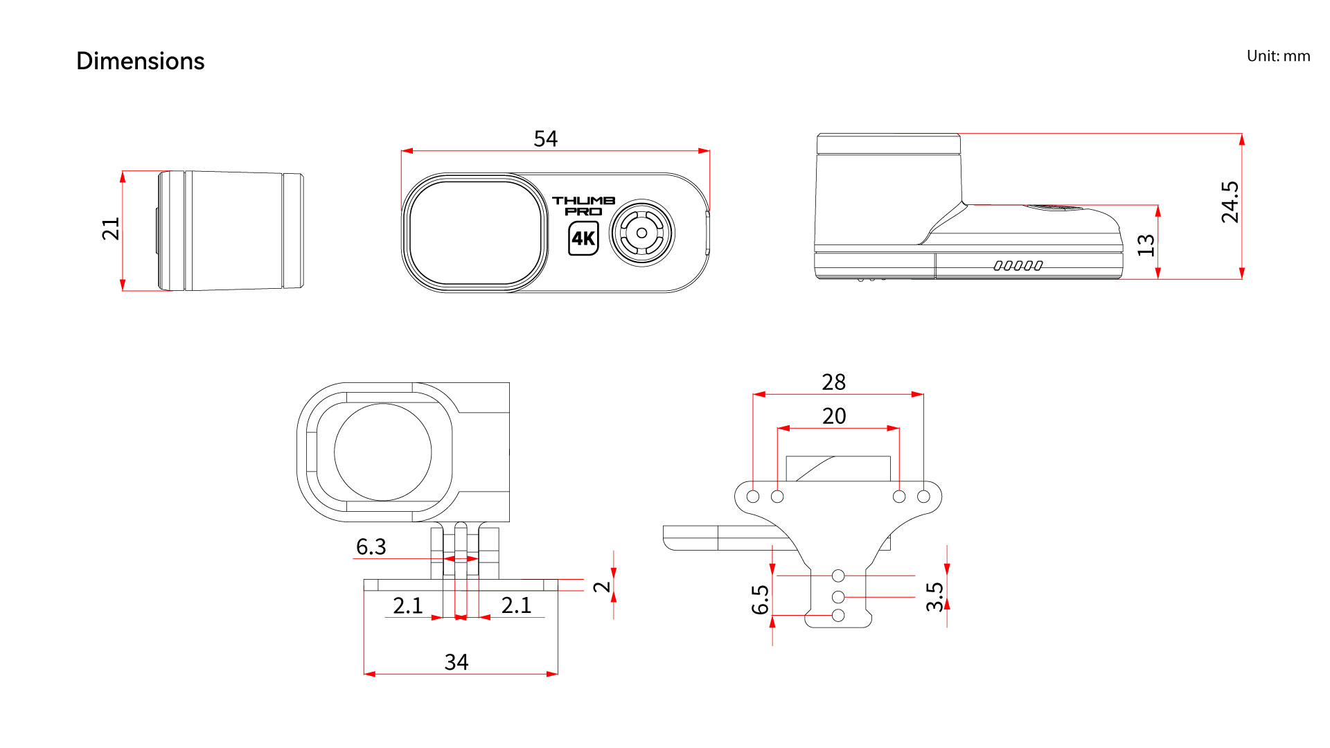 New Version RunCam Thumb HD & 4K Camera Gyro Flow กล้อง FPV เบา เล็ก 1080P Full HD และ 4K มีกันสั่นในตัว 60fps Drone