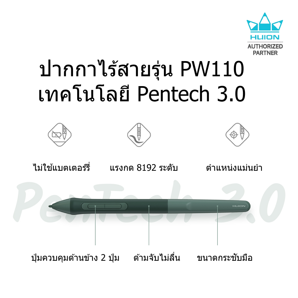 Huion Pen Tablet Inspiroy 2M พร้อมส่ง(รับประกัน 2ปี-มีศูนย์ไทย)เมาส์ปากกาสำหรับวาดภาพกราฟฟิก H951P