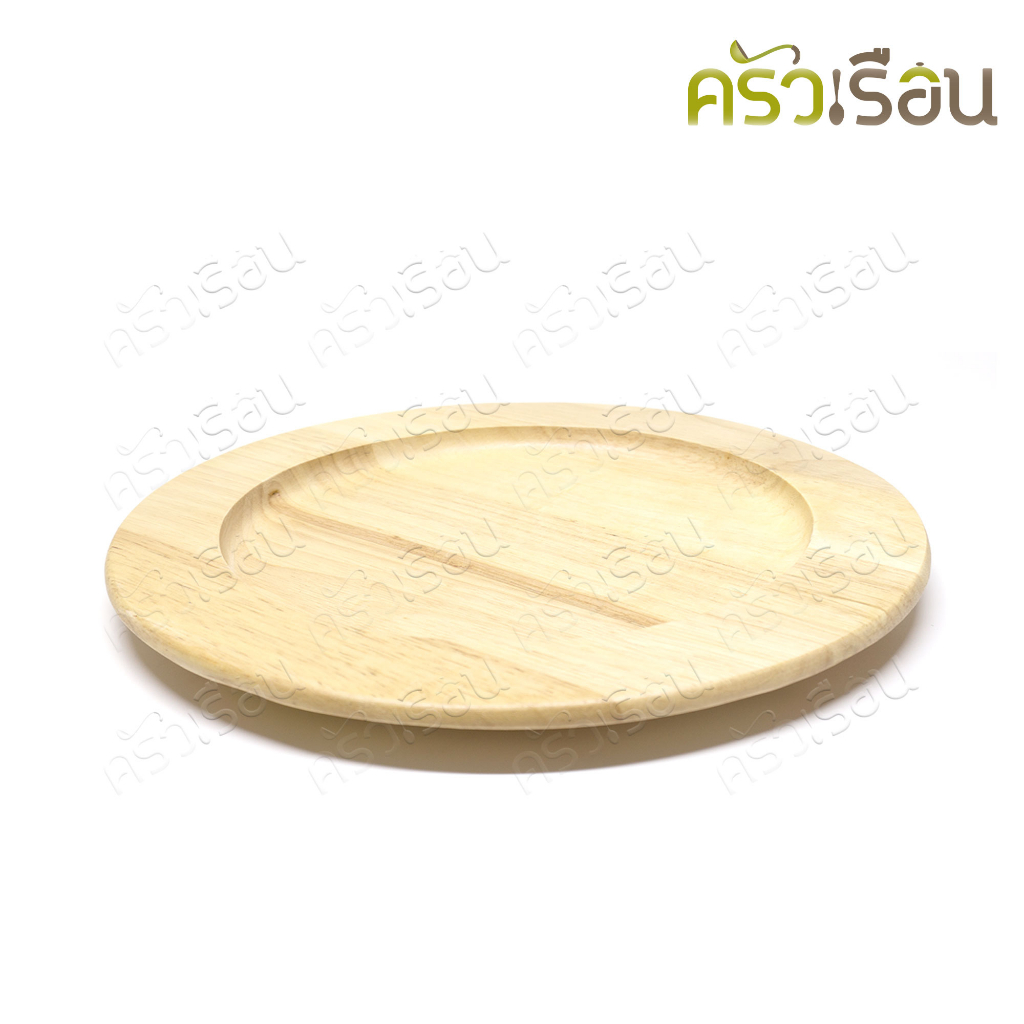 Double Arrow จานไม้ กลม 10 นิ้ว 25.5 x 2 ซม. 6-5110 ตราศรคู่ จานสเต๊ก จาน จานสเต็ก จานลึก