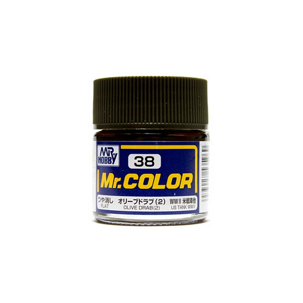 Mr.Color C38 Olive Drab (2) Flat (10ml) 4973028535969 Mr. Hobby