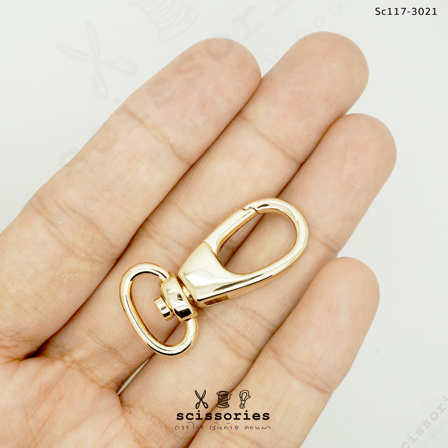 คอหมาเกี่ยว 1.2 cm สีทอง /2 ตัว