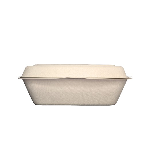 GRACZ กล่องอาหาร B004 ขนาด 6.5 นิ้ว 450 มล. แพ็ค 50 ใบ ไบโอชานอ้อย กล่องใสอาหาร ใส่ร้อนและเย็นได้