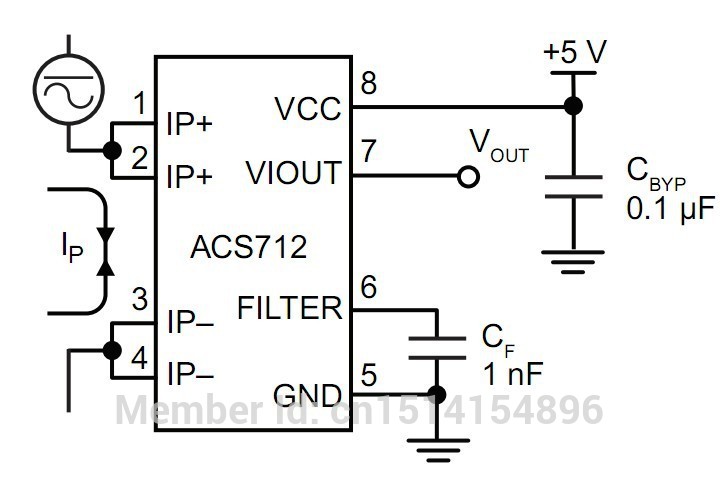 30A range Current Sensor Module ACS712 Module 5V ACS712T ACS712ELC