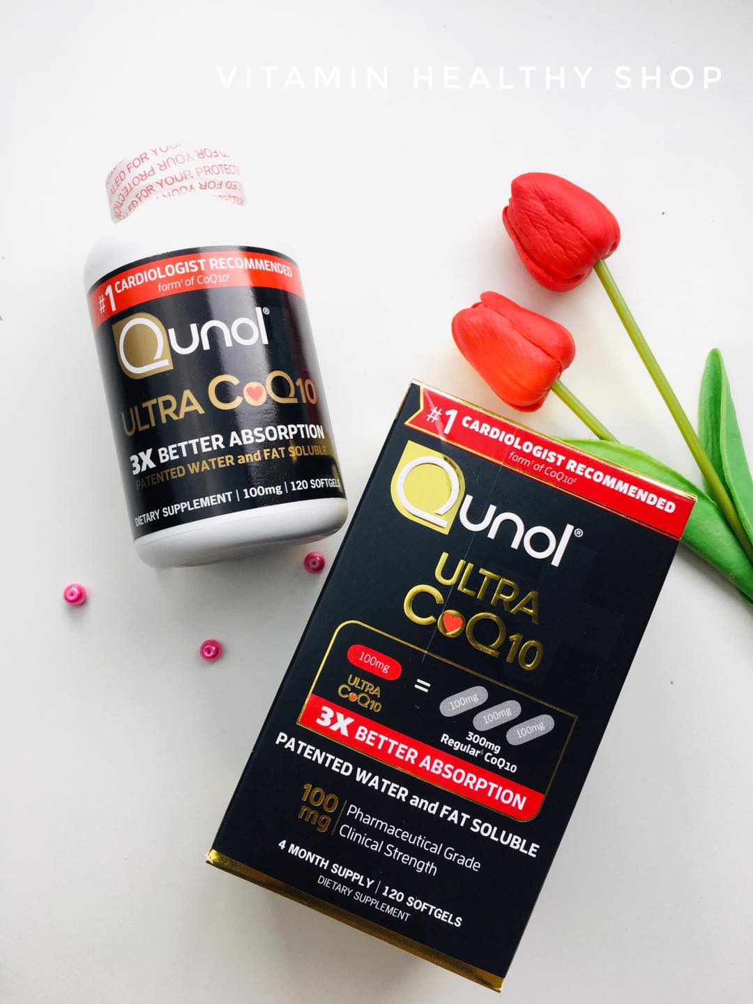 ตัวแรงสุดUltra CoQ10 คิวเทน 100mg 120 Softgels (Qunol®) 3x Better Absorption Q10 Ubiquinone