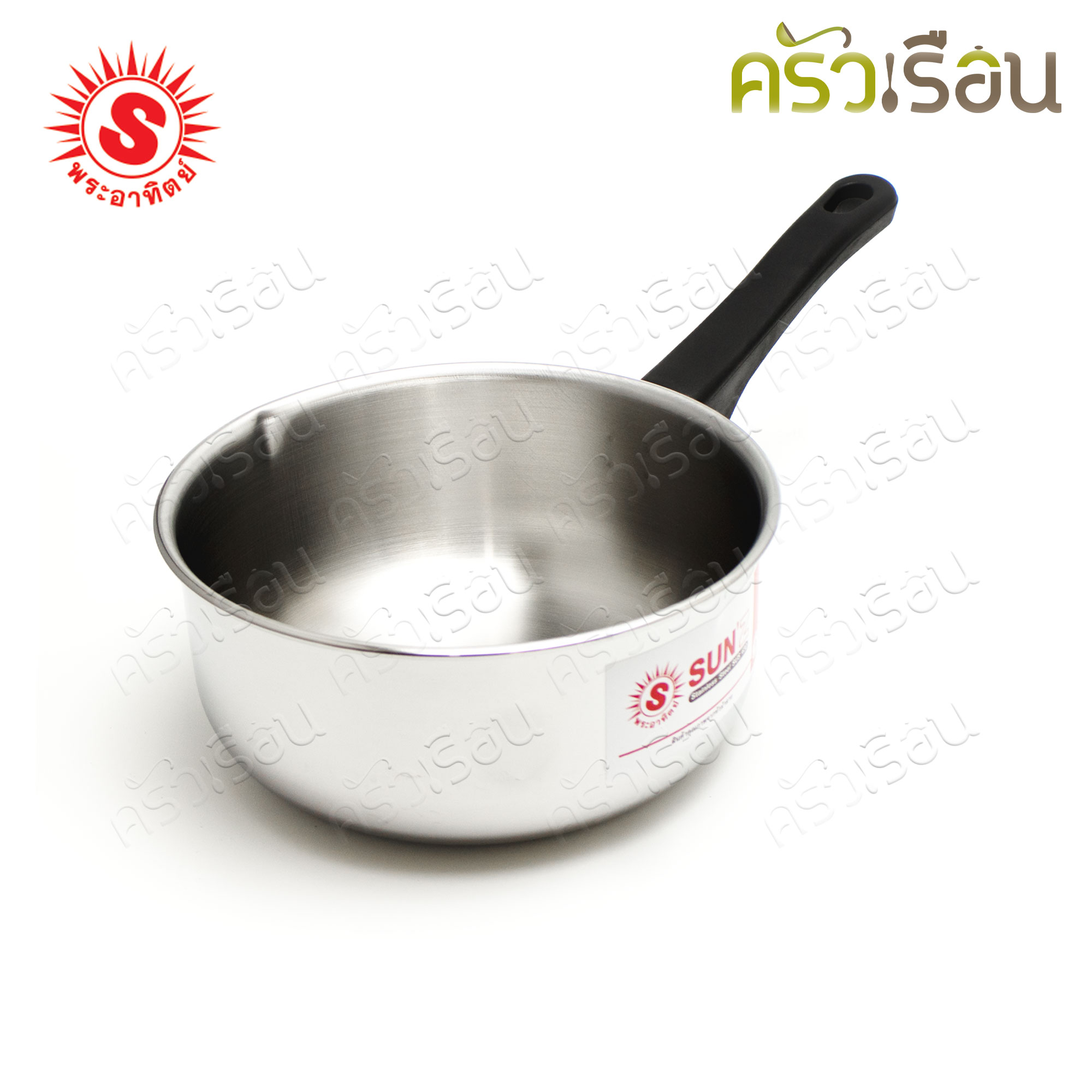 SUN Sauce Pot Set (Set of 4 pcs.) 385811 [ 20 cm cooking pot, lid, 18 cm Japanese handled pot, ladle ]