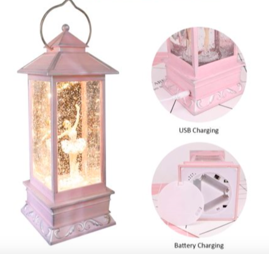 ตุ๊กตาแต่งบ้าน กล่องดนตรี music box โคมไฟตั้งโต๊ะ ทรงตะเกียง สโนว์บอล