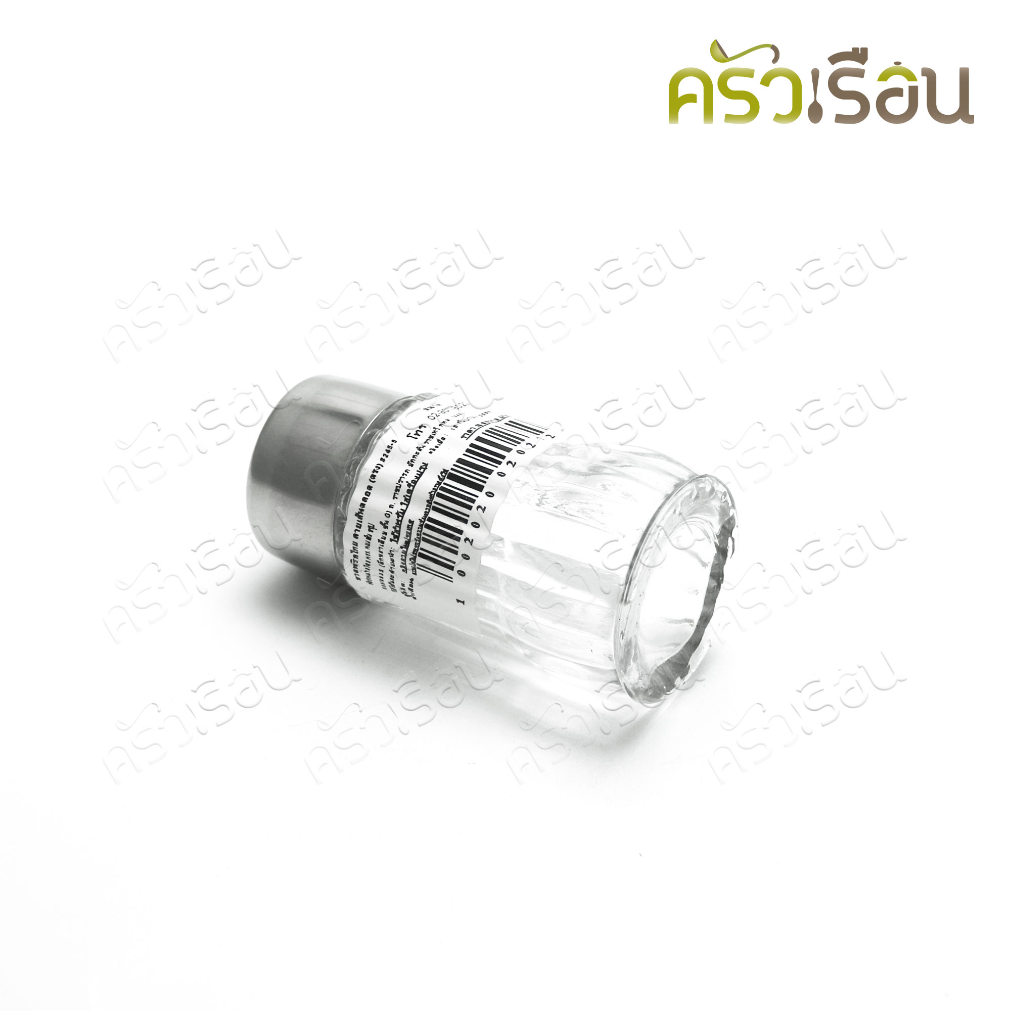 Twin Ray ขวดพริกไทย ลายเส้นตลอด (ตรง) ฝาสเตนเลส 3 x 7.5 ซม #245/5