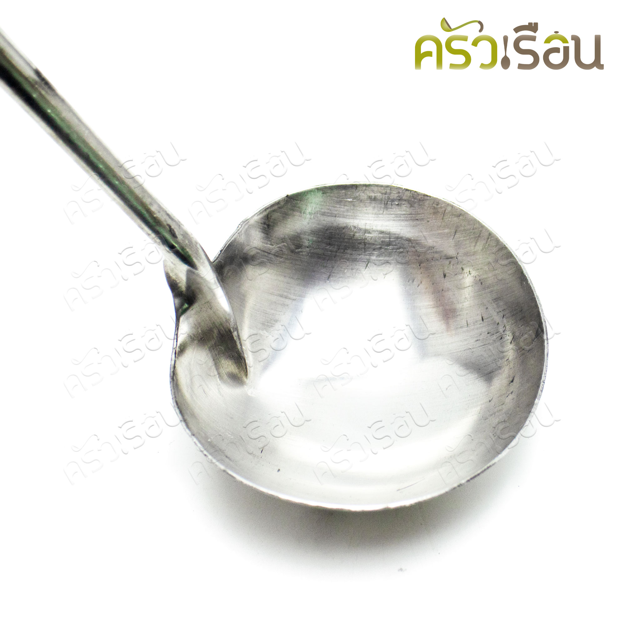 ตราไก่ กระบวย อลูมิเนียม ด้ามไม้ [ ราคาต่ออัน ] กระบวยด้ามไม้ ที่ตักน้ำแกง ที่ตักแกง กระบวยไก่