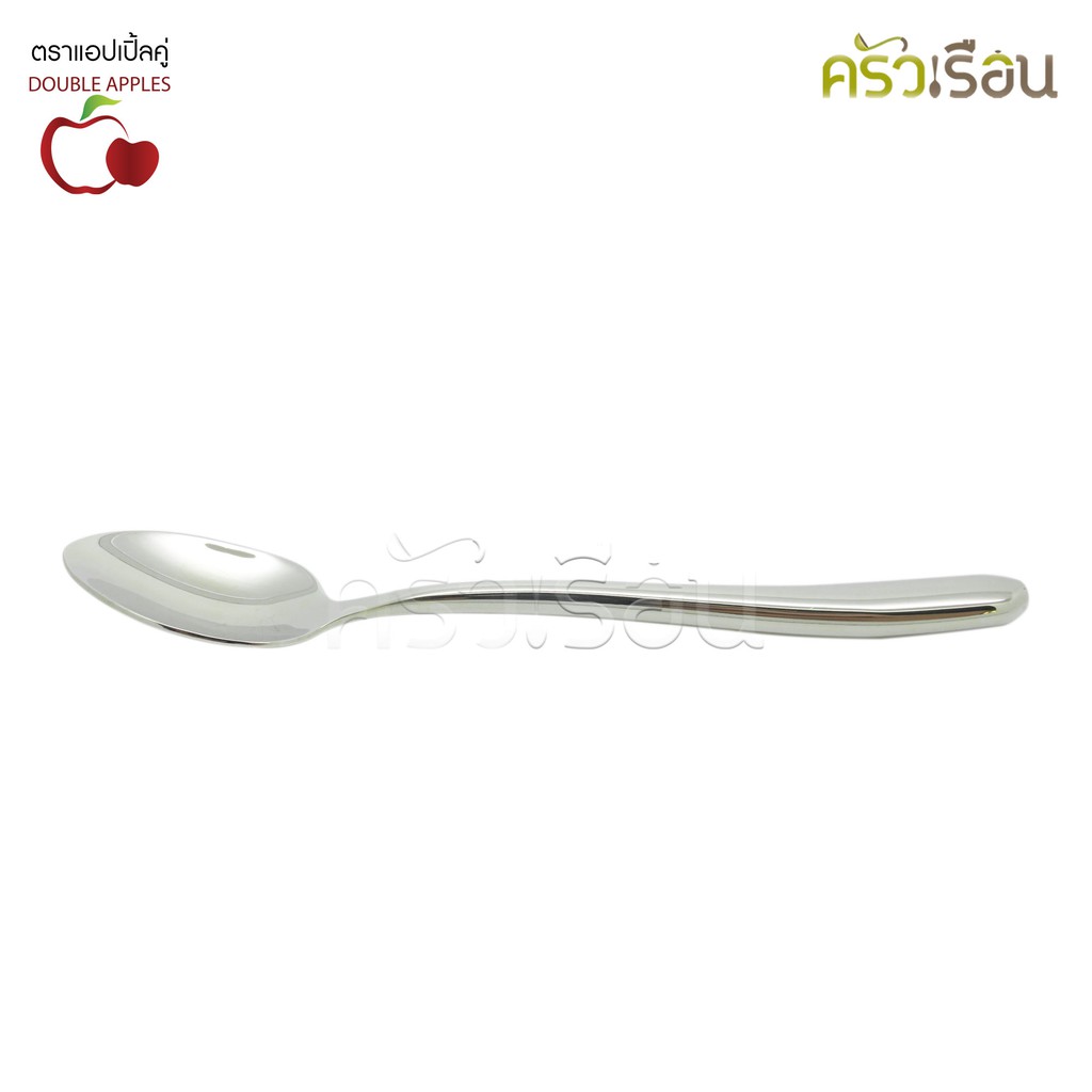 DOUBLE APPLES ช้อนชา สเตนเลส 13.2 ซม. ลายดุสิต ตราแอปเปิ้ลคู่