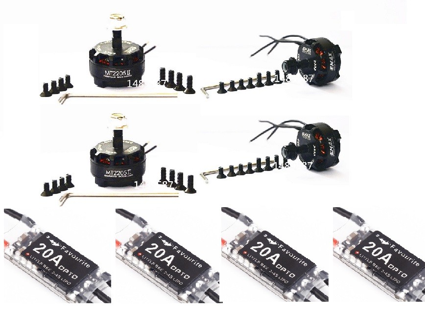 Emax MT2205 II 2300KV Cooling Brushless Motor Quad FPV QAV210 250 Drone CW/CCW