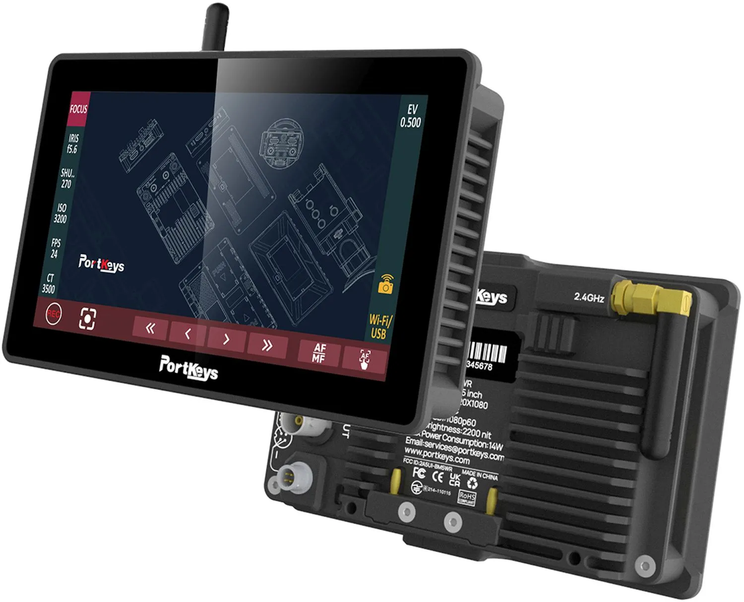 Portkeys BM5III WR: จอภาพ Field Monitor ขนาด 5.5 นิ้ว ระดับมืออาชีพ พร้อมการควบคุมกล้องไร้สายและการแสดงผล 3D LUT