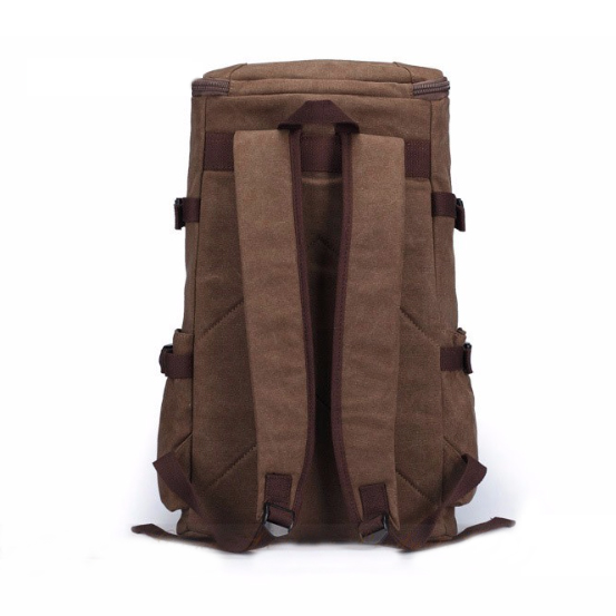 กระเป๋าเป้สะพายหลัง Outdoor Vintage Style อเนกประสงค์ สีน้ำตาลเข้ม B092