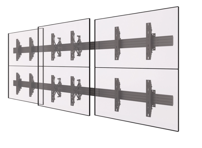 Eagles Mounts 2X3 Displays Video Wall Mount With Push In Pop Out Arms