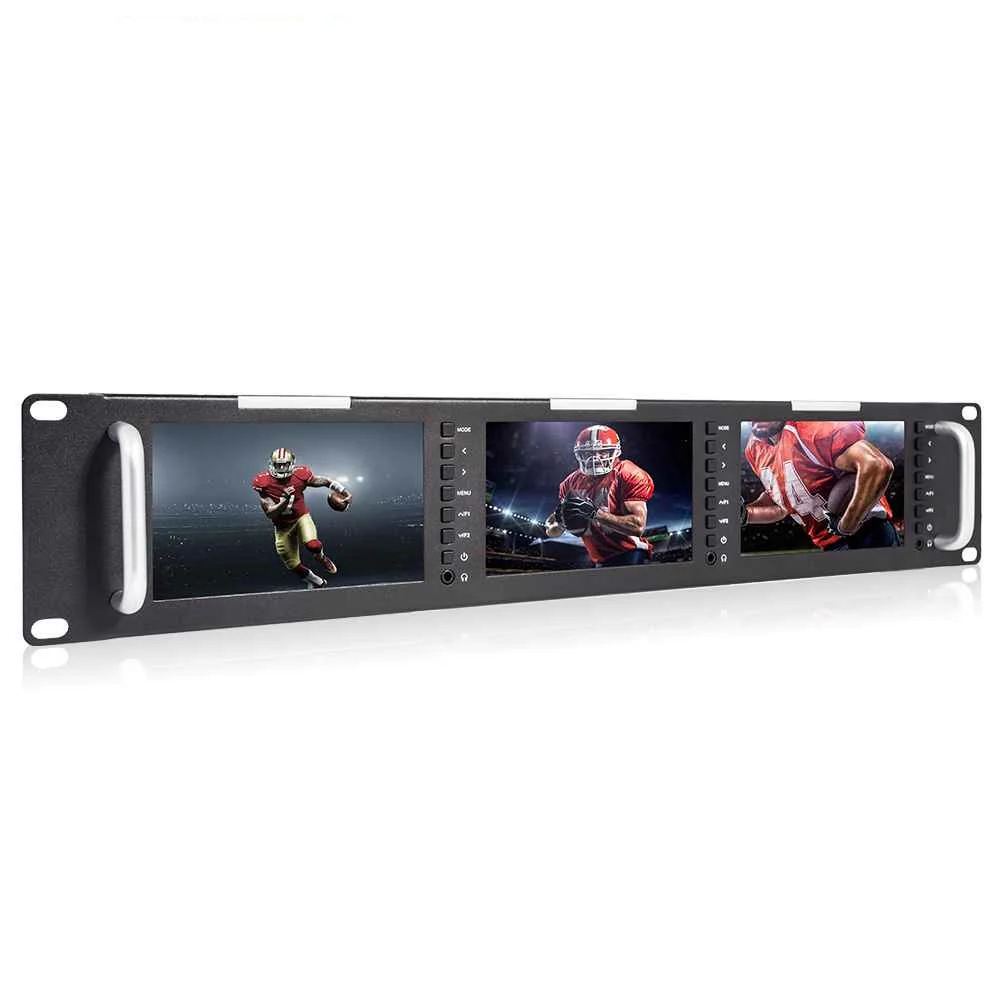 FEELWORLD T51 Triple 5 นิ้ว 2RU LCD Rack Mount Broadcast Monitors