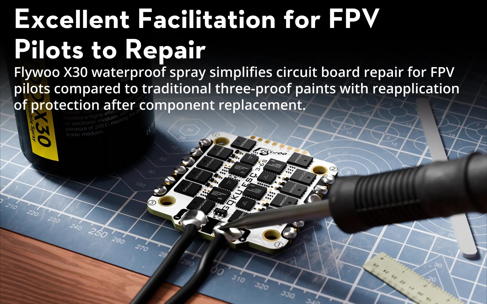 เสปรกันน้ำ ฉีก PCB FC ESC CAM Flywoo X30 PCBA Waterproof Superhydrophobic Invisible Spray อุปกรณ์โดรน Drone