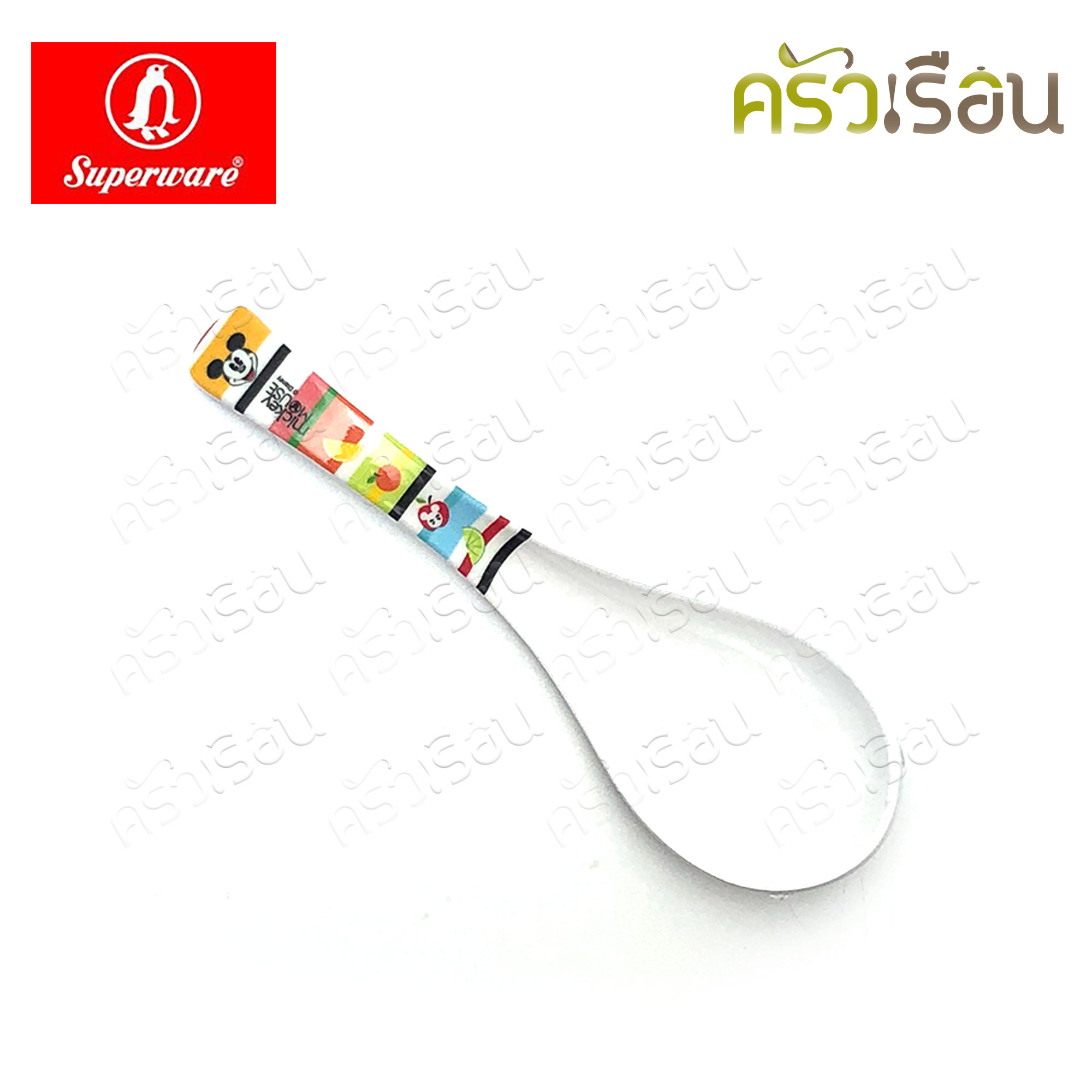 Superware ลาย Mickey Summer Fun มิกกี้ ซัมเมอร์ฟัน [ ราคาต่อชิ้น ] จาน หรือ ชาม หรือ ช้อนส้อม หรือ แก้วน้ำ เมลามีน