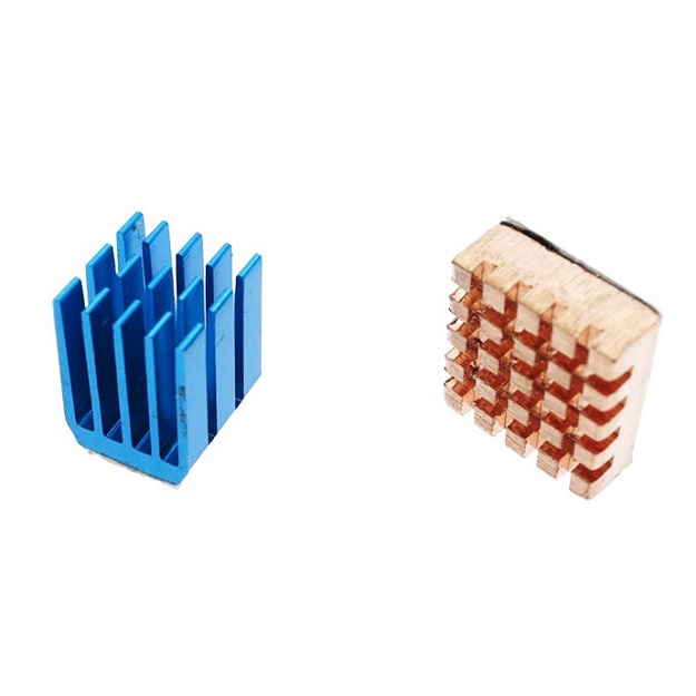 2pcs + Adhesive Raspberry Pi 3 Heatsink Cooler Pure Aluminum Heat Sink Set Kit Radiator For Cooling Raspberry Pi 2 B