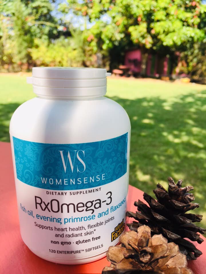 Natural Factors RxOmega-3 Fish Oil Concentrate with Evening Primrose and Flaxseed Oils 120 Softgels