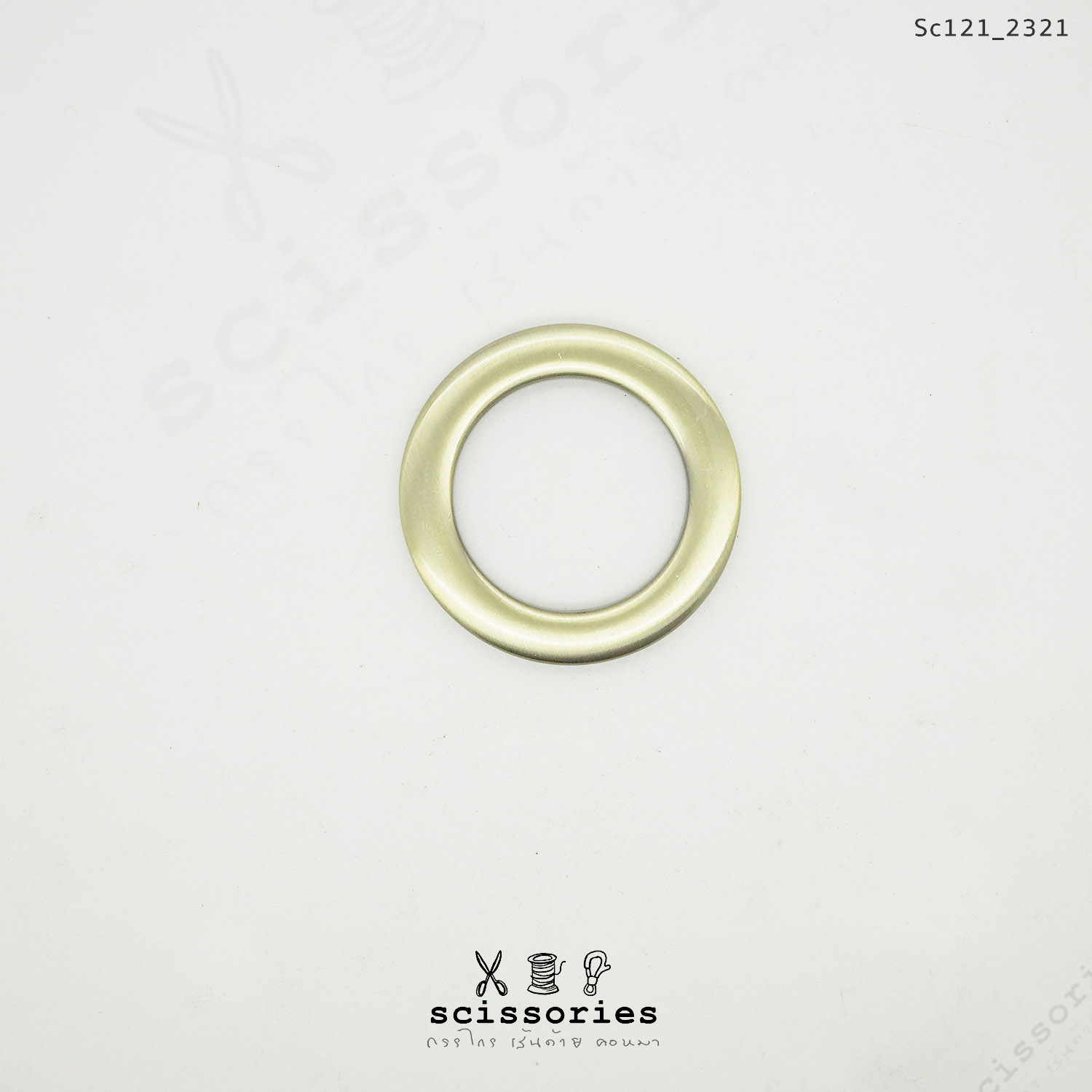 ห่วงวงกลม 2.5 cm.สีเหลืองขัด /2 ตัว