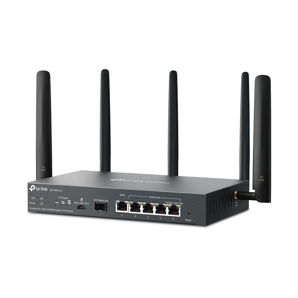 ER706W-4G Omada 4G+ Cat6 AX3000 Gigabit VPN Router