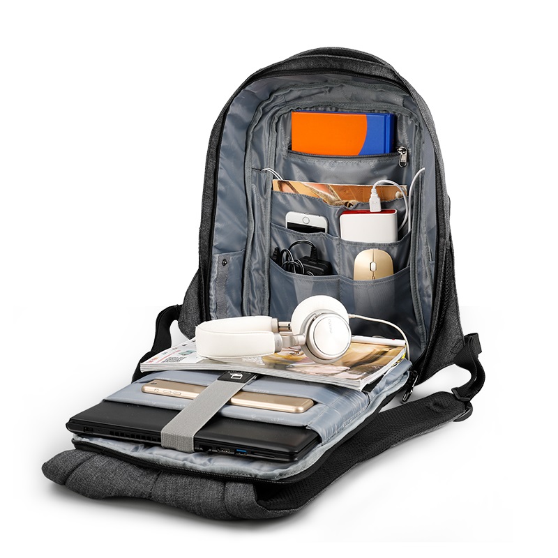 กระเป๋าโน๊ตบุ๊ค กระเป๋าเป้ TIGERNU T-B3237 สีเทาดำ