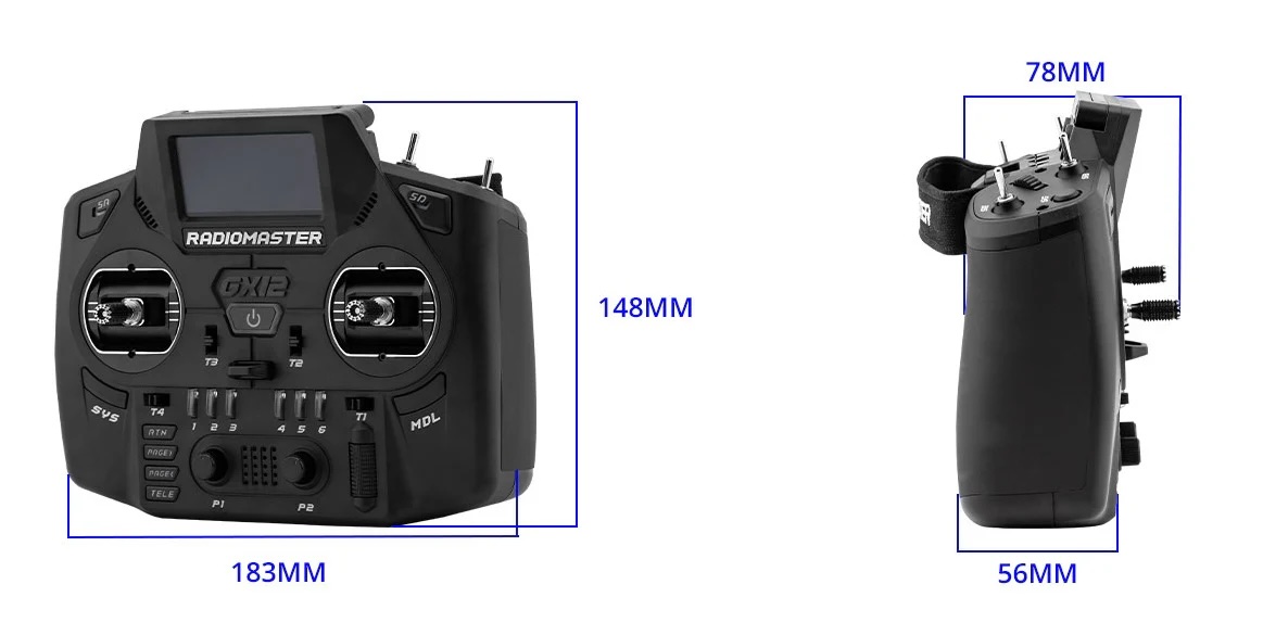 RadioMaster GX12 Dual-Band Gemini-X Radio Controller (M2) วิทยุบังคับ เครื่องบิน รถบังคับ อุปกรณ์โดรน Drone