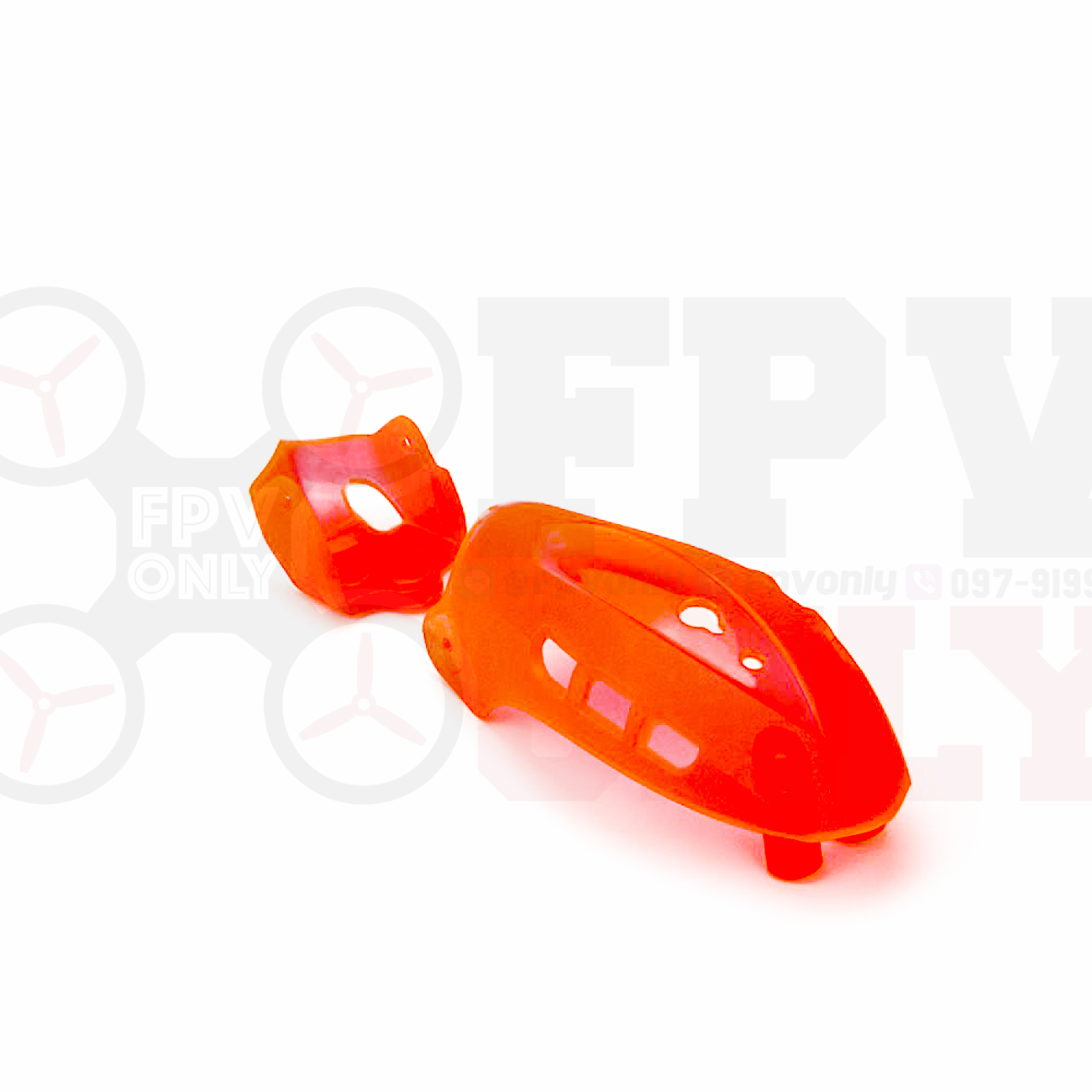 Babyhawk Race Parts - Plastic Pod And Camera Mount - Red Black Transparent By Line ID : @FPVONLY
