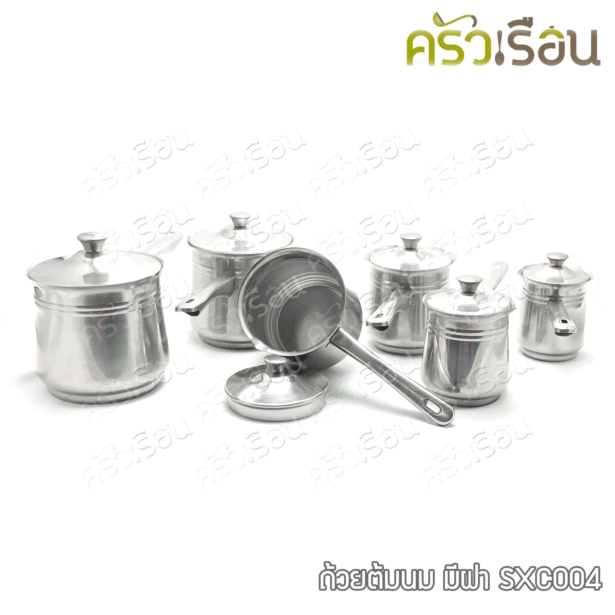 ถ้วยต้มนม มีฝา สเตนเลส มีให้เลือก 6 ขนาด ราคาต่อใบ ถ้วยกาแฟ ถ้วยต้มกาแฟ ถ้วยด้ามยาว ถ้วย หม้อจิ๋ว หม้อด้าม หม้อหาง