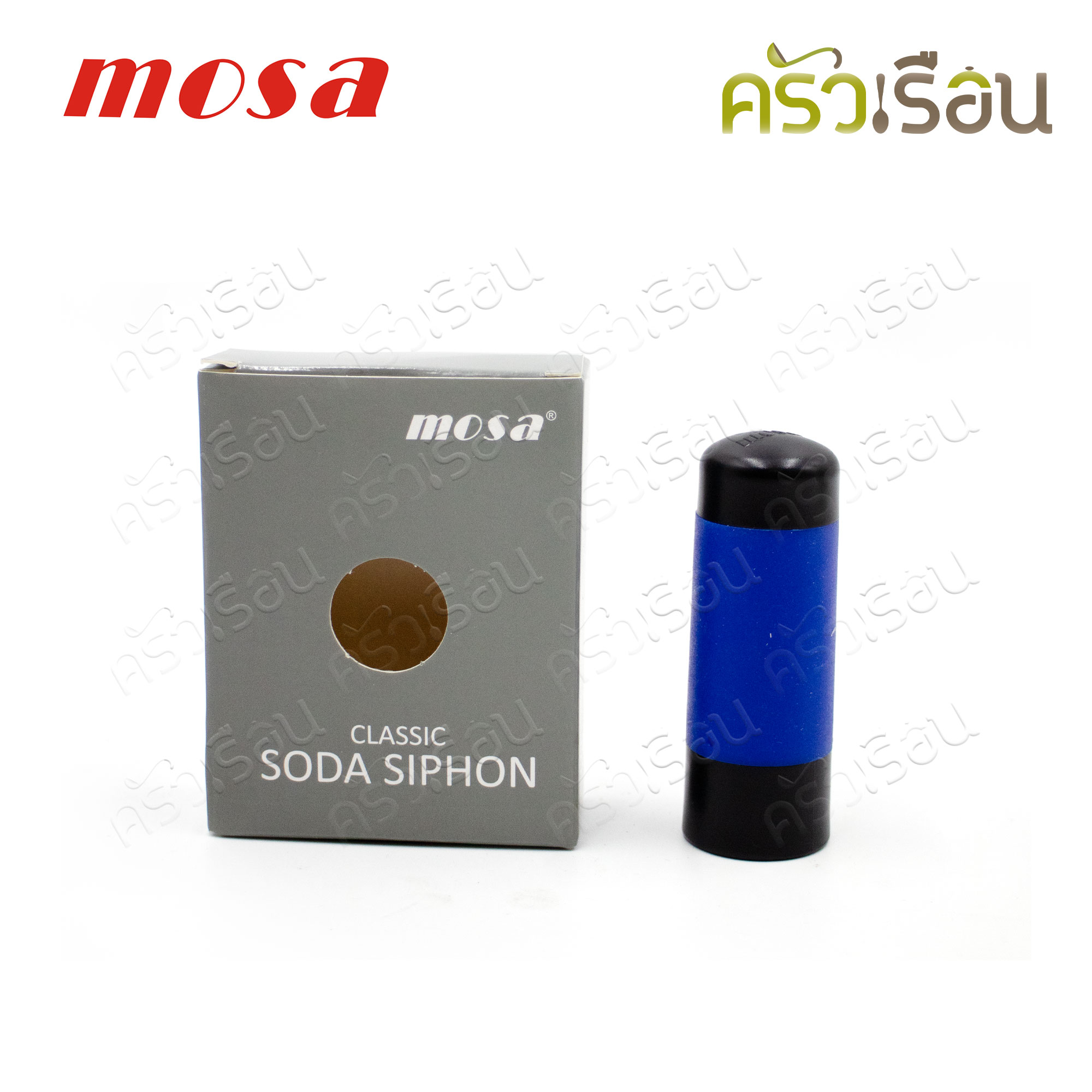 MOSA Soda Siphon Stainless เครื่องทำน้ำโซดาแบบหัวฉีด ขนาด 1 ลิตร พร้อมก๊าซสำหรับทำน้ำโซดา CO2 3 กล่อง กระบอกทำน้ำโซดาไซฟอน สแตนเลส ขวดทำน้ำโซดา