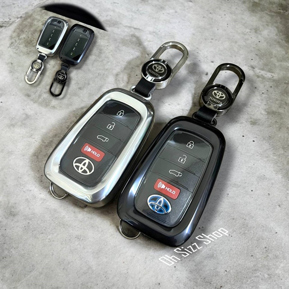 เคสรีโมทรถ Toyota Camry 2025 All New แบบ 2 ชั้น ถอดกุญแจในรีโมทได้ (Double-Layer Aluminum Alloy Key Cover) ออกแบบผิวเรียบเนียน ใช้งานง่าย