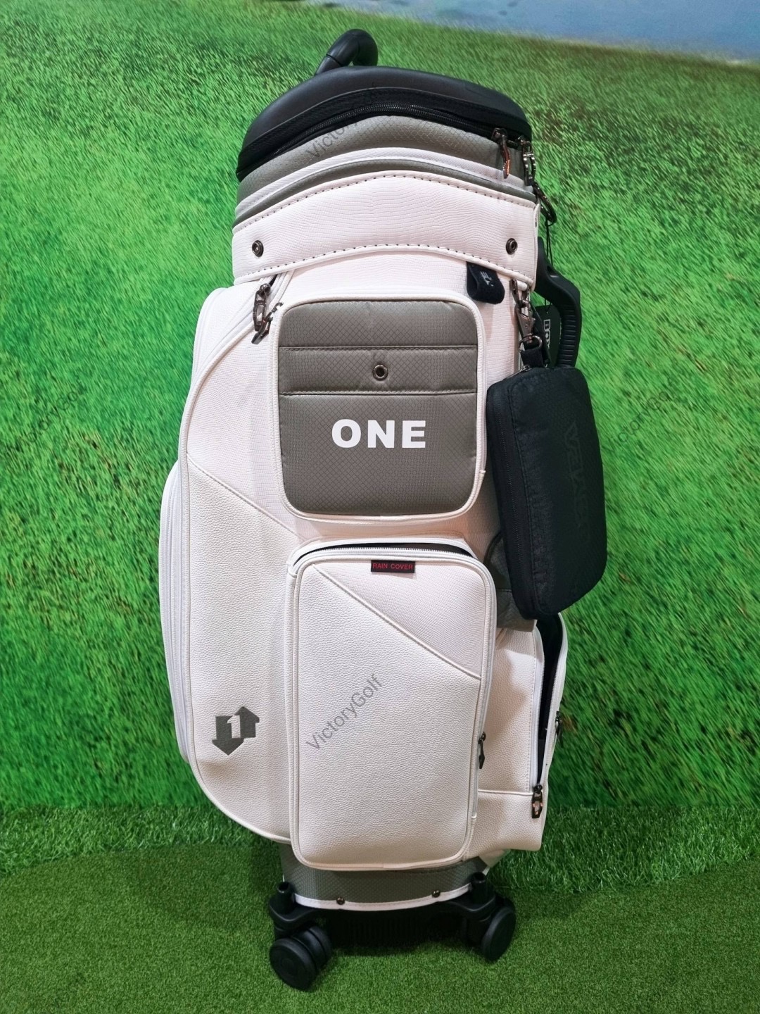 Golf Bag Travel BOYEA One (New version) 4wheels สีเขียวอ่อน-ขาว*Free Cover Protector