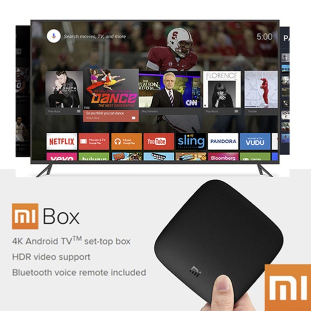 Original Xiaomi MI BOX TV BOX 4K Quad Core 3 Android 6.0 2G/8G Smart HDR Movie Set-top Box Multi-language Netflix YouTube Google