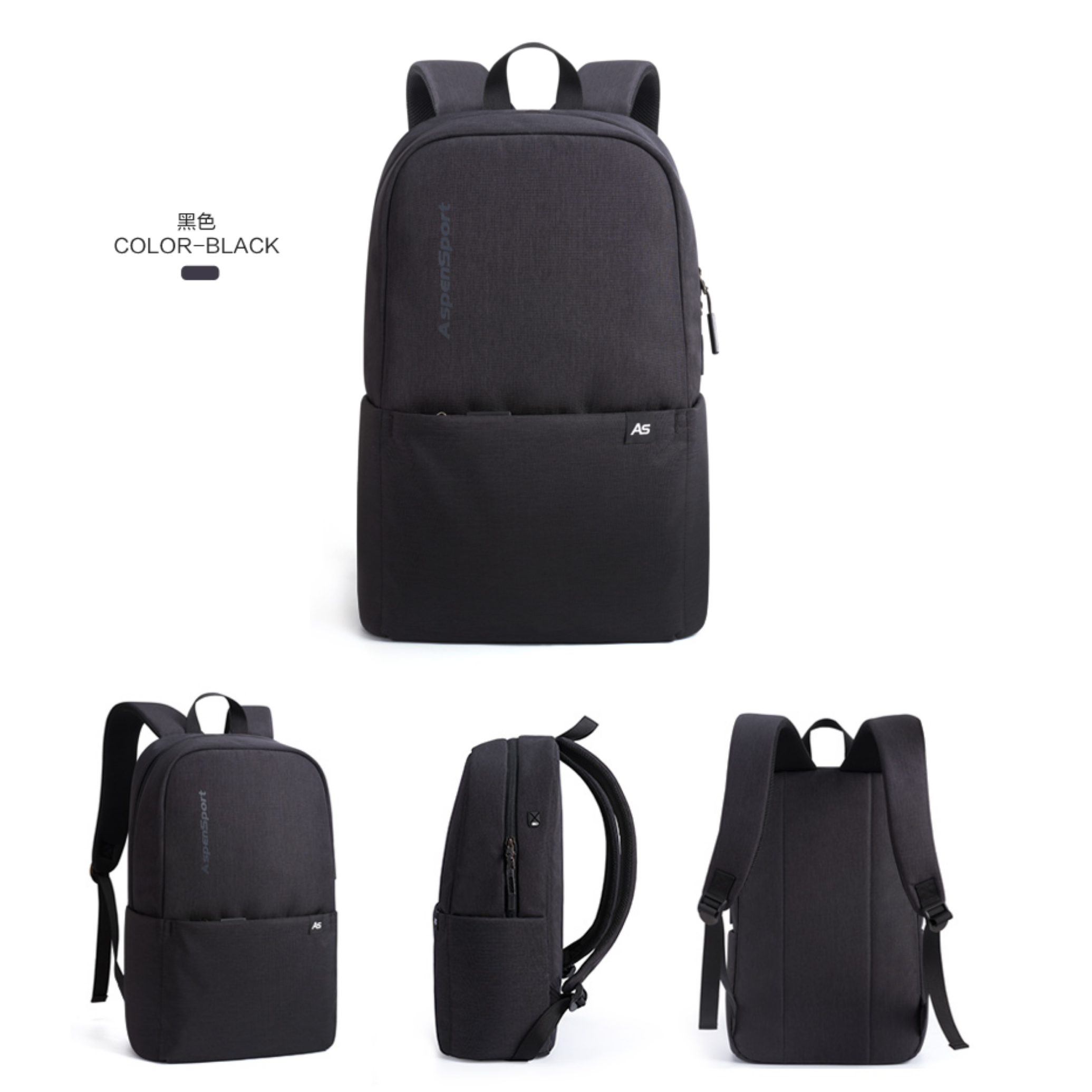 AspenSport Backpack Laptop กระเป๋าสะพายหลัง กระเป๋าโน๊ตบุ๊ค 14-16 นิ้ว รุ่น AS-B83 สีดำ