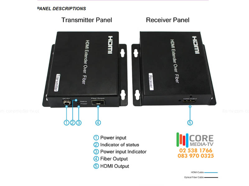 VACOTEK F-EF60 4K HDMI Extender Over Fiber 60KM
