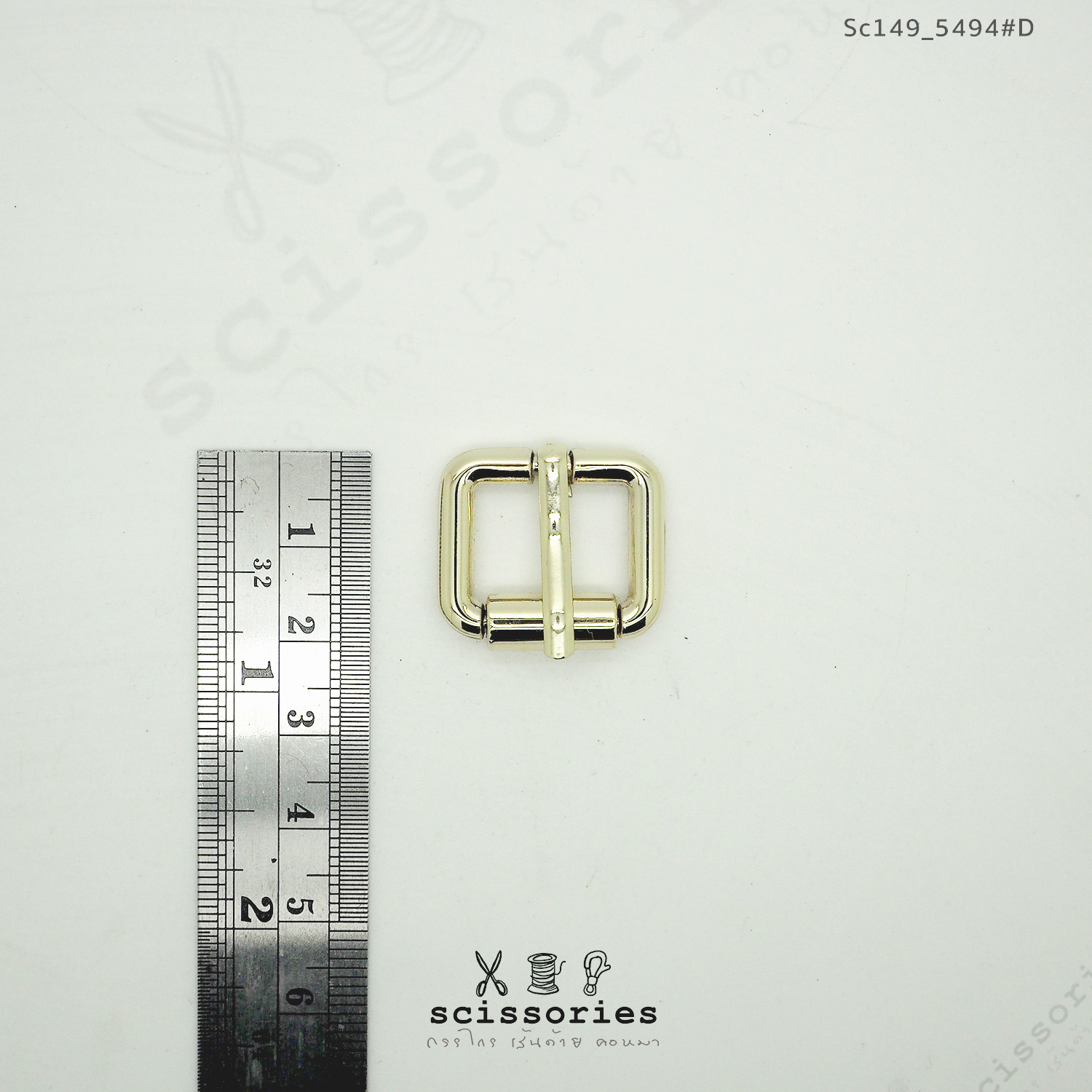 เข็มขัด ลูกกลิ้ง 1.7cm สีทอง/2ตัว