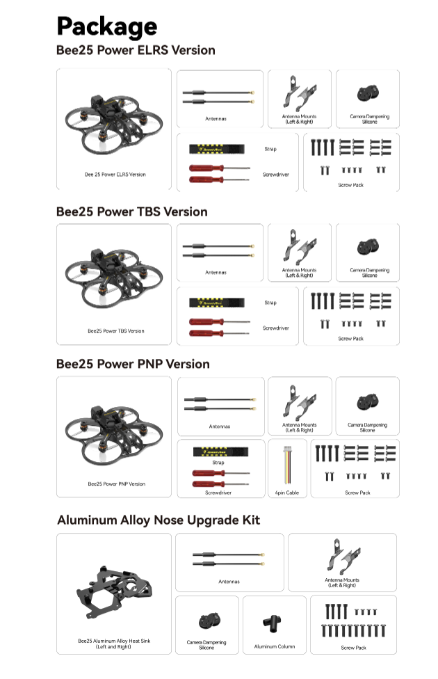 [D25-1] SpeedyBee Bee25 2.5 inch Drone HD O3 Air Unit FPV อุปกรณ์โดรน Drone
