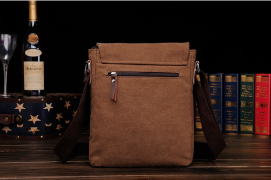 กระเป๋า Vintage สะพายข้าง รุ่น B-104 สีน้ำตาล