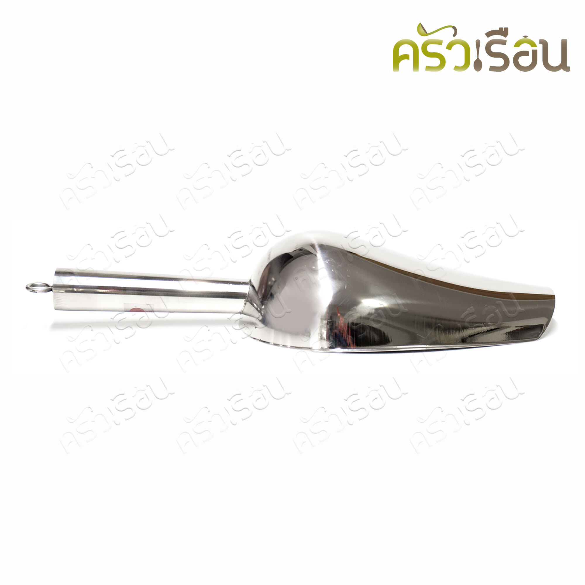 US ที่ตักน้ำแข็ง ที่ตักแป้ง สเตนเลส 6 นิ้ว [กว้าง 10 ซม. ยาว 26 ซม.] IS-060