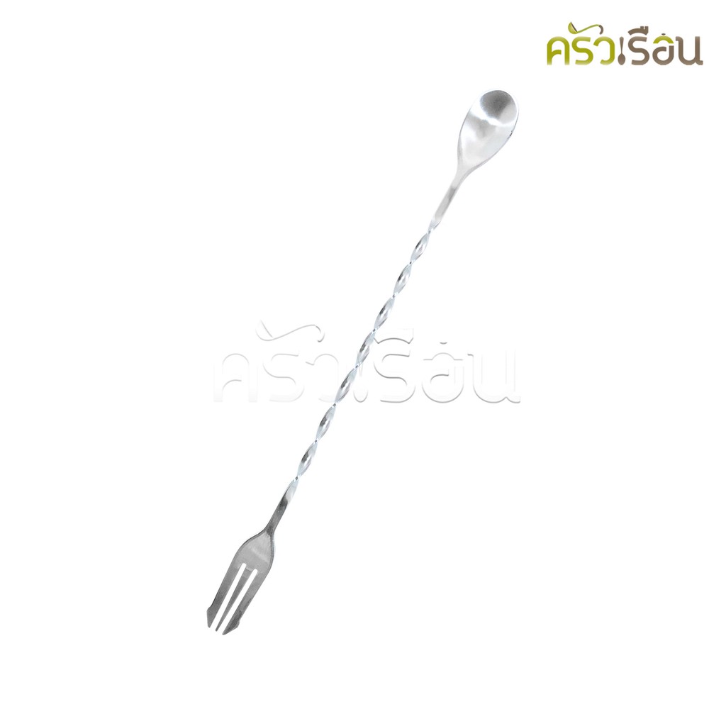 US ช้อนส้อมค๊อกเทล สเตนเลส ราคาต่ออัน รุ่น SSF ไม้คนเหล้า ช้อนโซดา