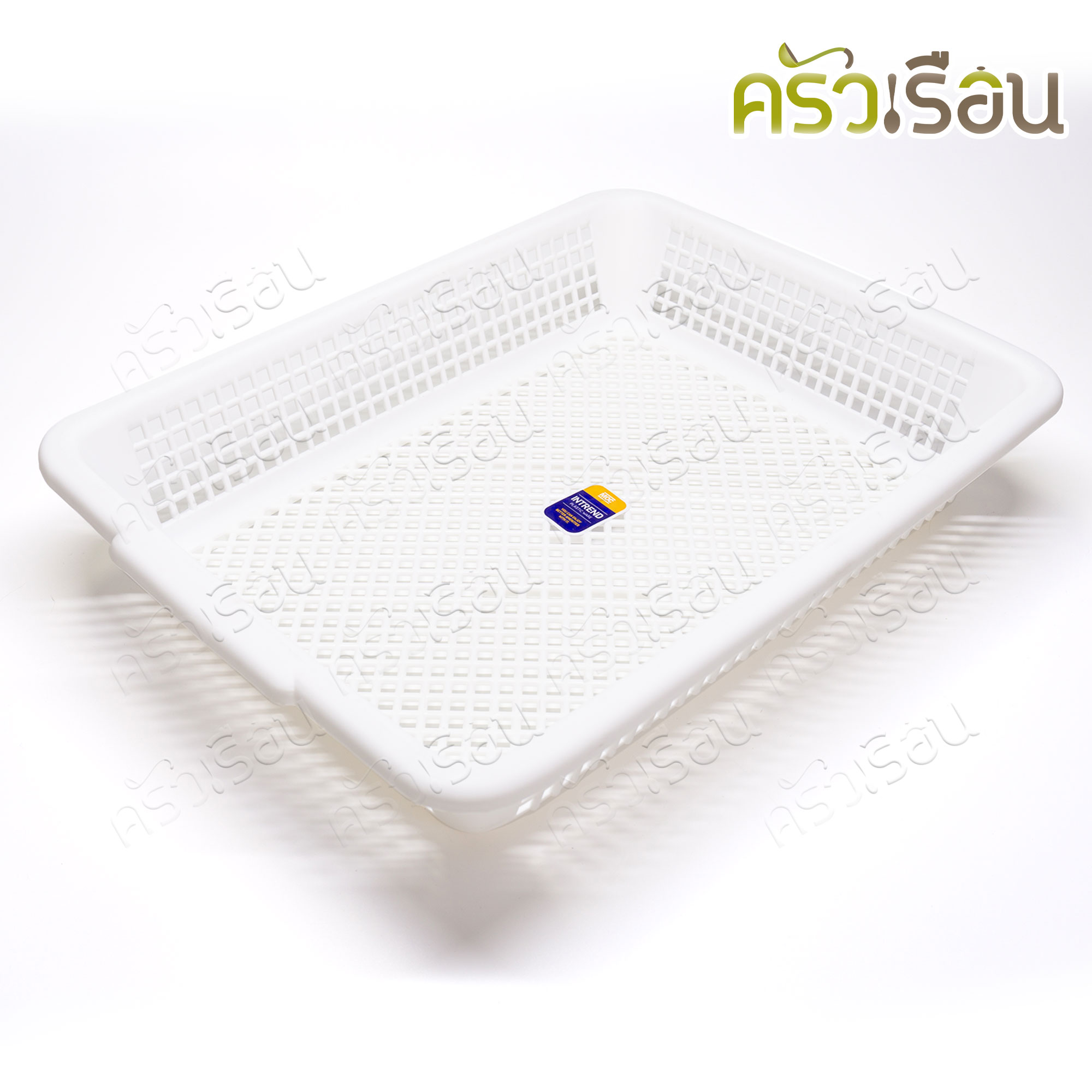 MOC ตะแกรงเหลี่ยม ใหญ่ พลาสติก AJ605 29.7 x 39.8 x 7.5 ซม. ตะแกรง ตะกร้าเหลี่ยม