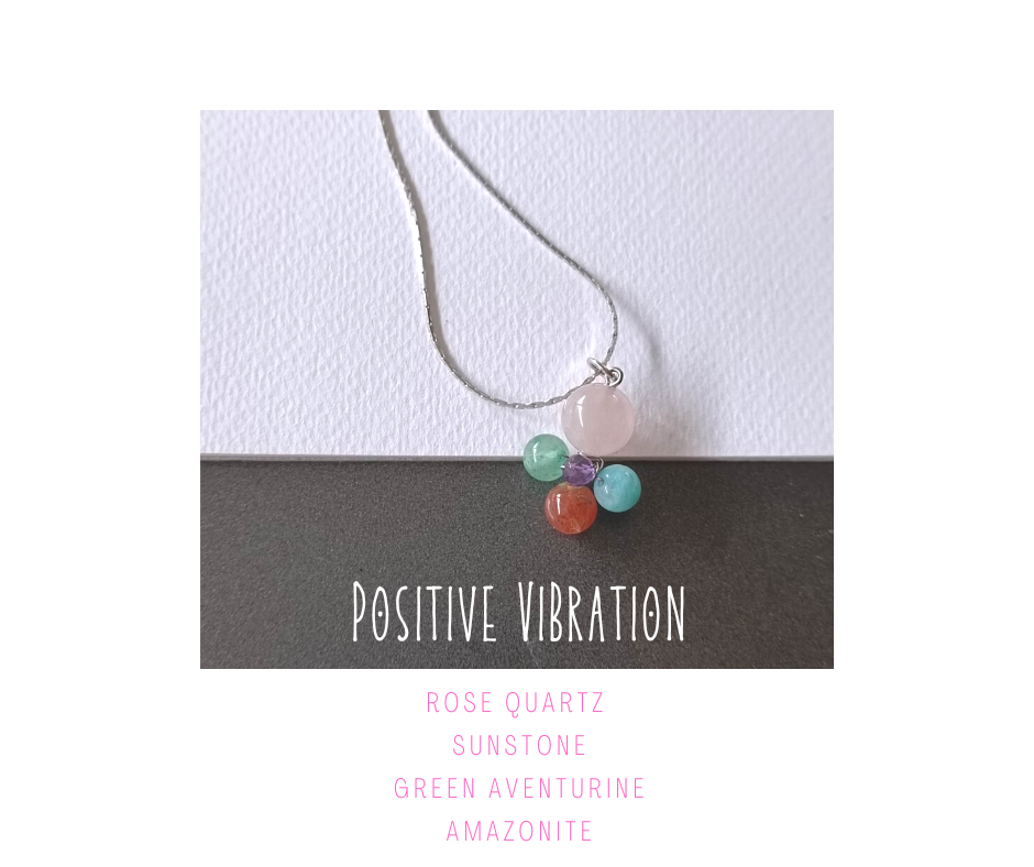 สร้อยพร้อมจี้หินแท้ Positive Vibration Necklace (เสริมพลังงานบวก ปกป้อง พลังงาน)