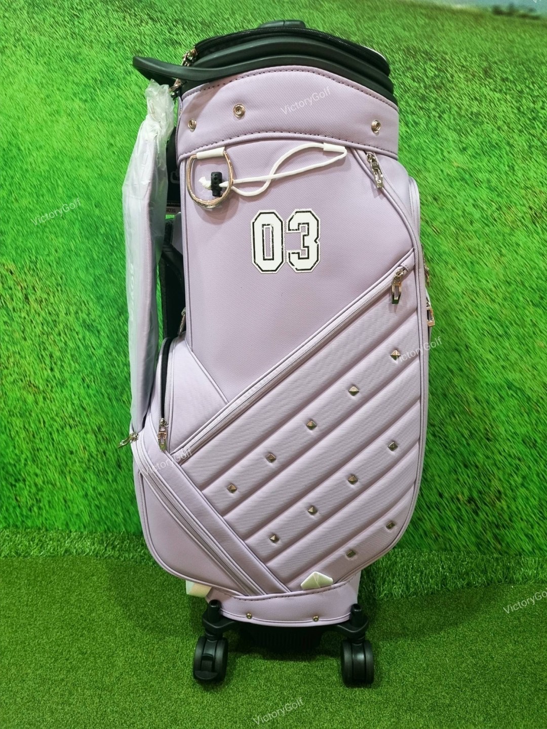 (Genuine) Golf Bag Travel BOYEA multifunction 03 (New version) 4 wheels สีม่วงอ่อน *Free Cover Protector