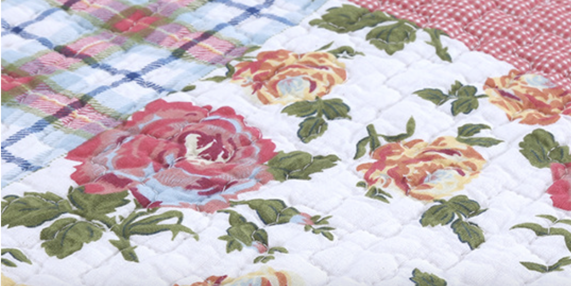 ชุดเครื่องนอนวินเทจ 3 ชิ้น งานควิลท์ สีสดใสน่ารัก