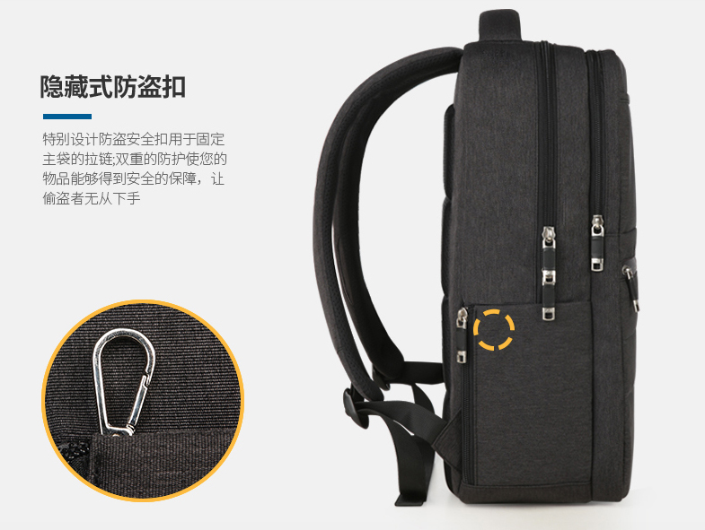 กระเป๋า Hi-End จาก AspenSport กระเป๋าเป้สะพายหลัง โน๊ตบุ๊ค รุ่น AS-B68 ใส่ laptop 13-16 นิ้ว สีเทา-ขาว