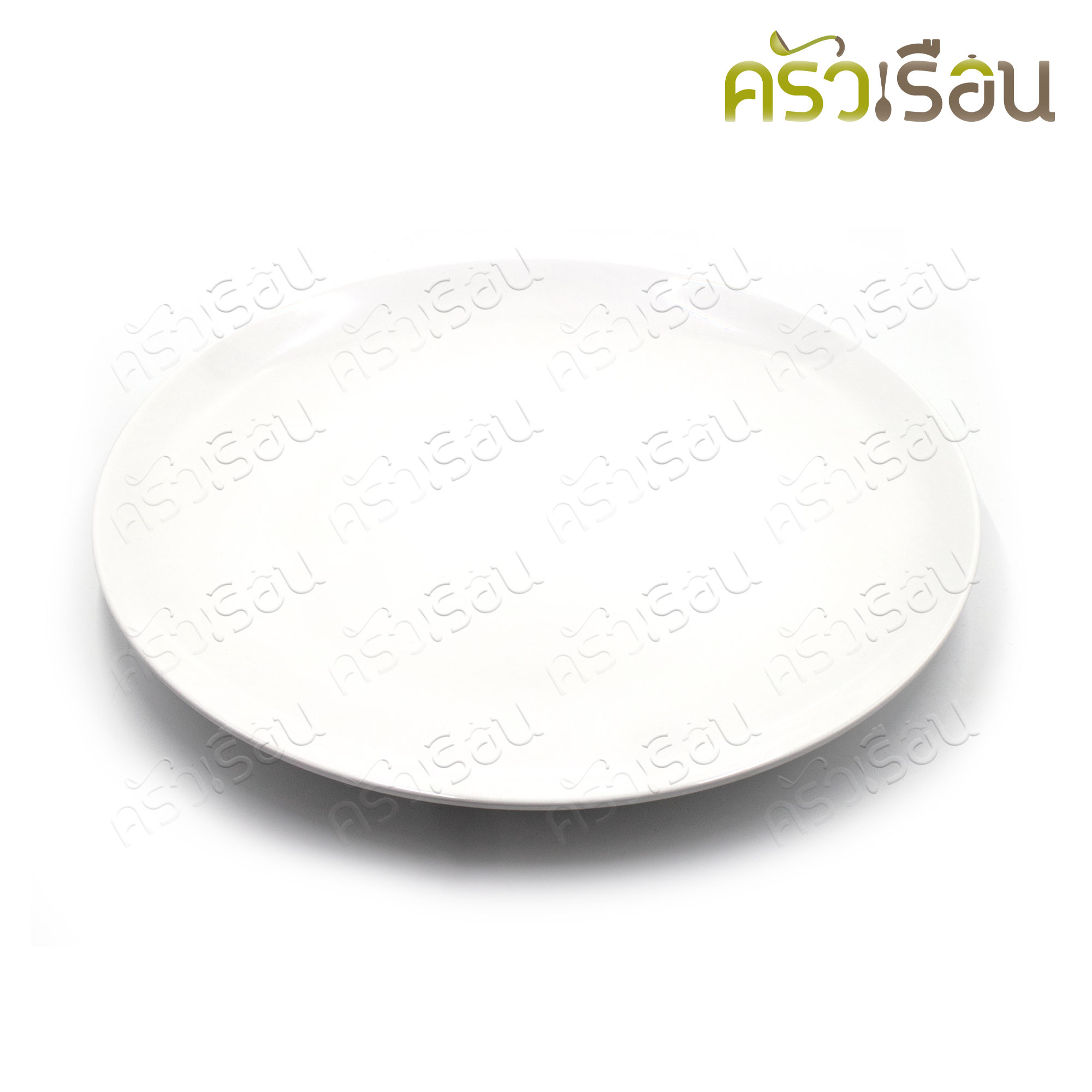 SB จาน / ถาด ทรงใบบัว ไซส์จัมโบ้ 16 นิ้ว [ 41 x 4 ซม. ] P122-16 เมลามีน สีครีมขาว