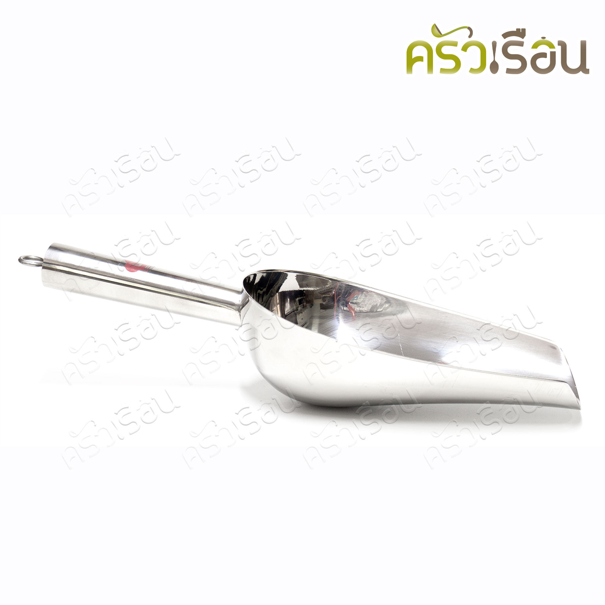 US ที่ตักน้ำแข็ง ที่ตักแป้ง สเตนเลส 6 นิ้ว [กว้าง 10 ซม. ยาว 26 ซม.] IS-060